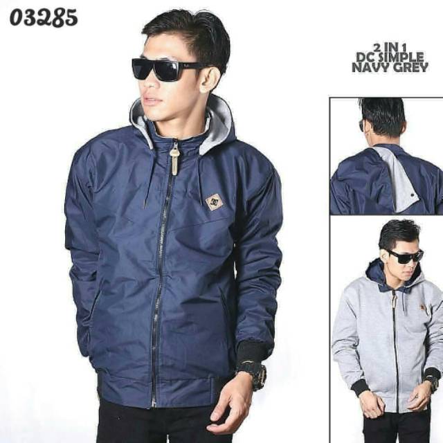 LAYYINA JAKET BOLAK - BALIK NAVY / JAKET 2IN1 NAVY