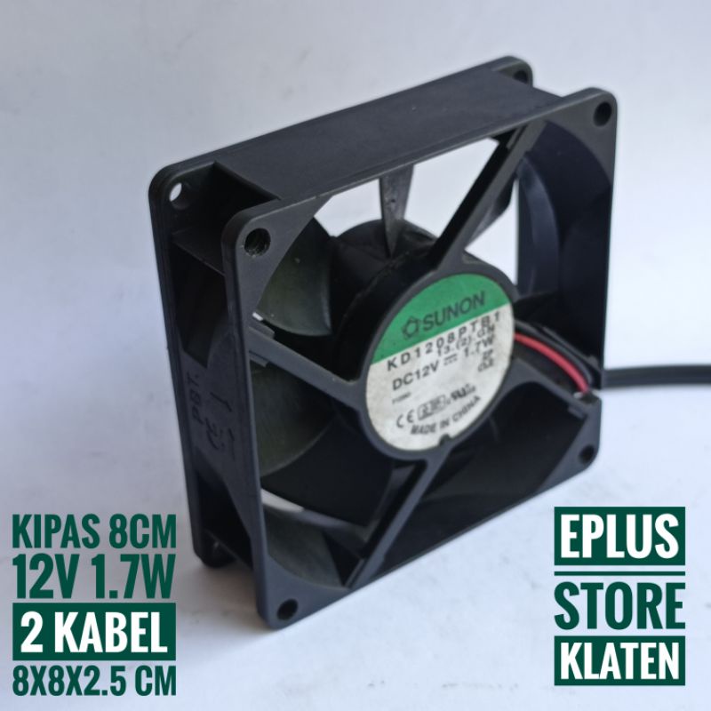 Kipas fan 8cm 12V 1.7W Sunon buat coolingfan aquascape pendingin radio