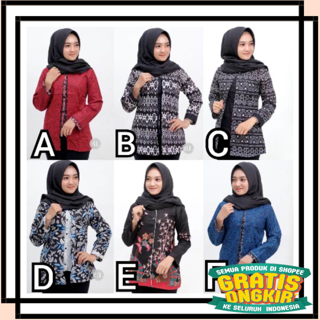 BATIK SEMARANG MURAH - TERBARU TERKINI / Atasan Batik Dolby Dolbi Dobby Doby Tenun Sutra Tulis