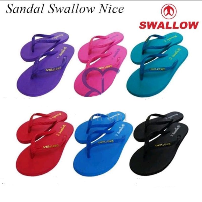 Sandal Jepit Swallow Dalleya Nice Warna Sendal karet Asli Wanita / Pria Tali Jepit Sandal Serampat