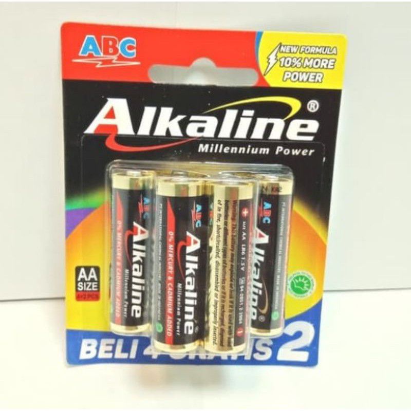 Baterai ABC Alkaline AA isi 6 pcs 1.5V