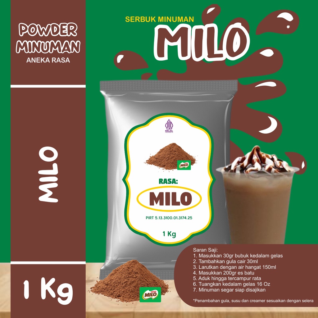 

Bubuk Serbuk Minuman 1kg Rasa Milo Bubuk Minuman Kekinian Standar Instan Milo Powder Boba Drink