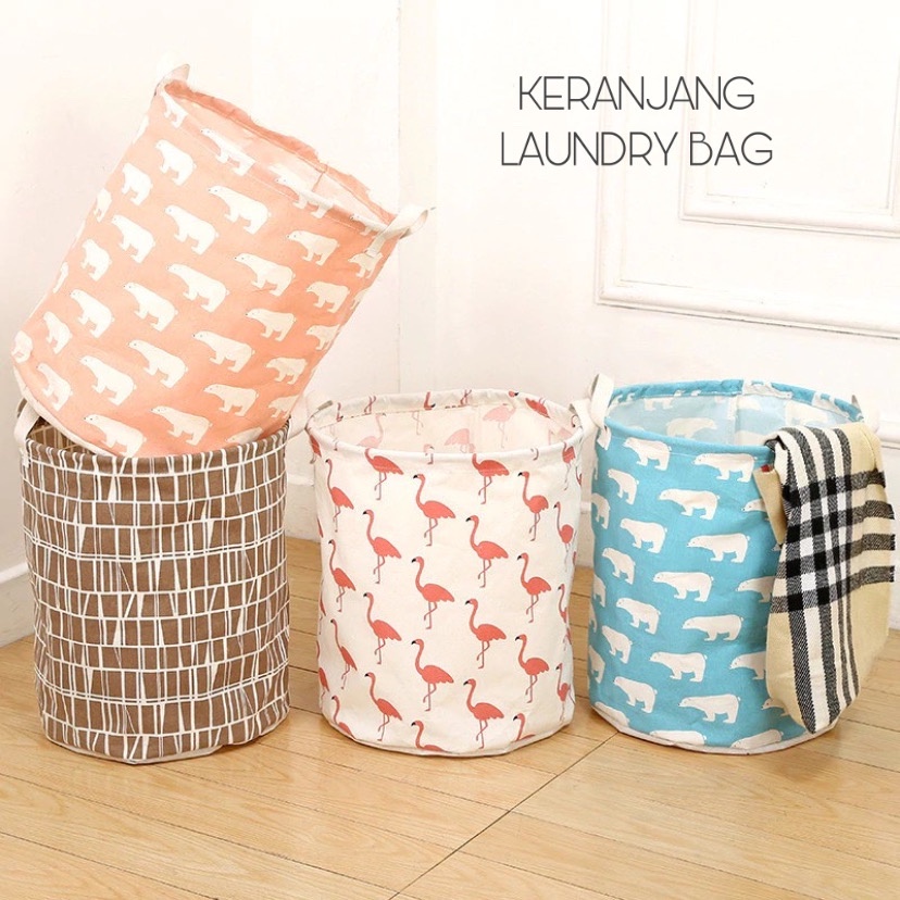 ( BISA COD ) PROMO KERANJANG LAUNDRY BAG MOTIF / KERANJANG BAJU KOTOR / BAG ORGANIZER / KERANJANG PENYIMPANAN BAJU KOTOR / TEMPAT BAJU KOTOR / TAS LIPAT LAUNDRY KOIN