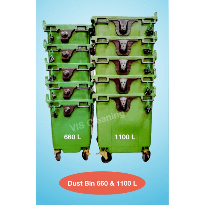 Tempat Sampah 660 L (Dust Bin ) Bahan Plastik HDPE