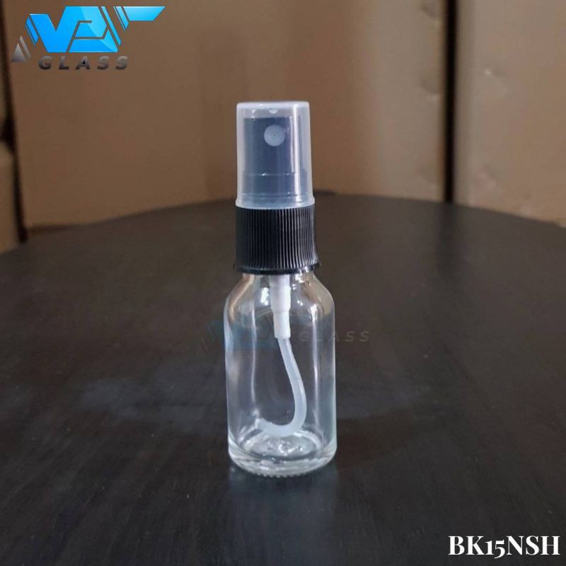 botol spray 15ml kaca bening tebal / botol serum kaca 15ml bening