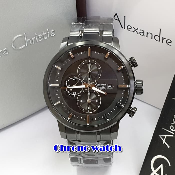 Jam Tangan Pria Alexandre Christie AC 6323 Black Sport / Jam Alexandre Christie 6323 Original