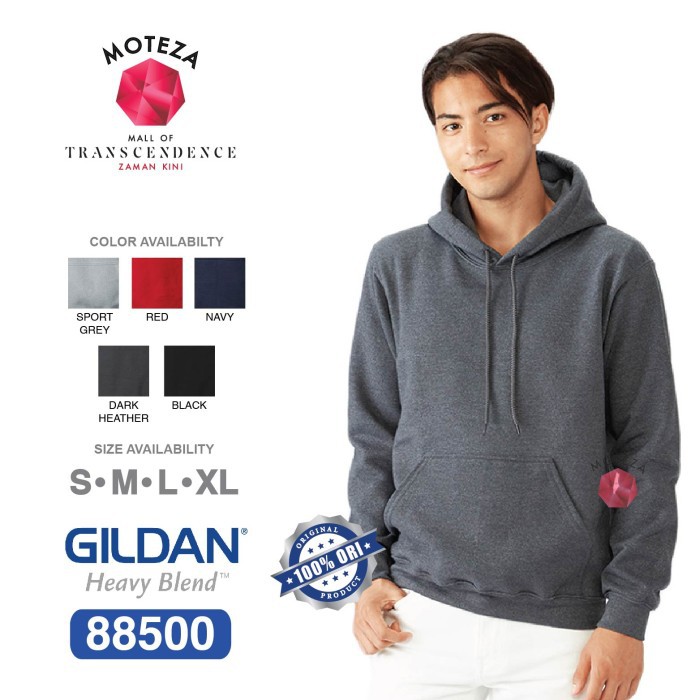 Jaket Sweater Hoodie Polos  Original GILDAN  Heavy Blend 