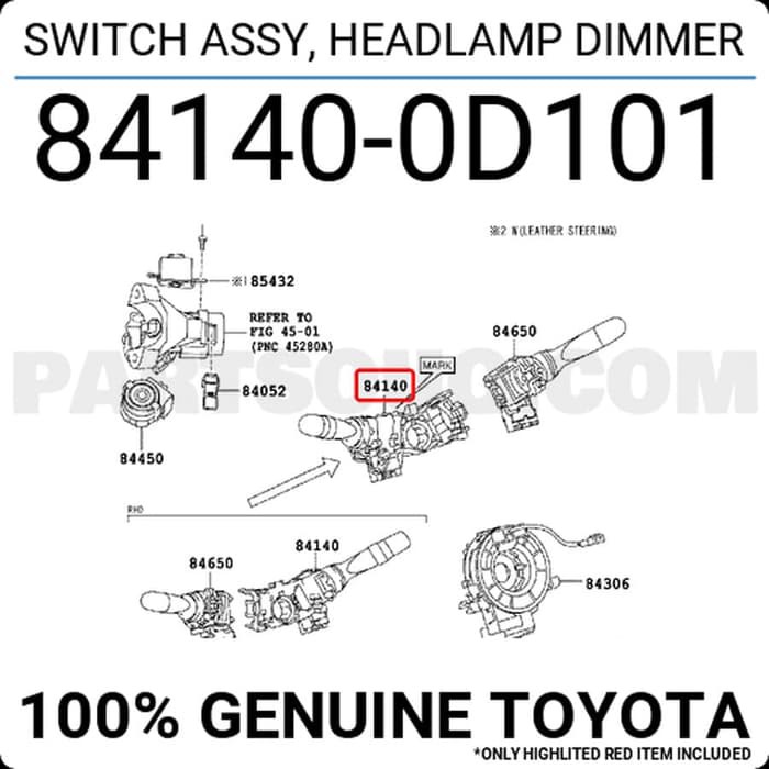 Saklar Switch Headlamp Lampu depan New Vios Limo Yaris 84140-0D101