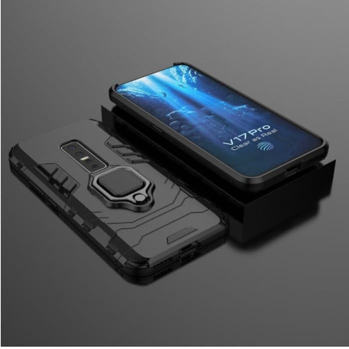 VIVO Y91/Y93/Y95/V17 PRO CASE HARDCASE ARMOR PHANTER + RING 360