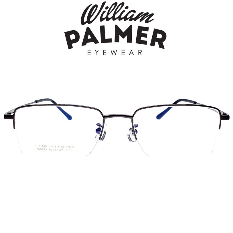 William Palmer Kacamata Pria Wanita Titanium 1112  Gunmetal