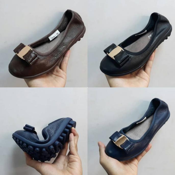 Diskon Sepatu Kerja Wanita Clarks Square Pita Flat Terlaris Terbaru