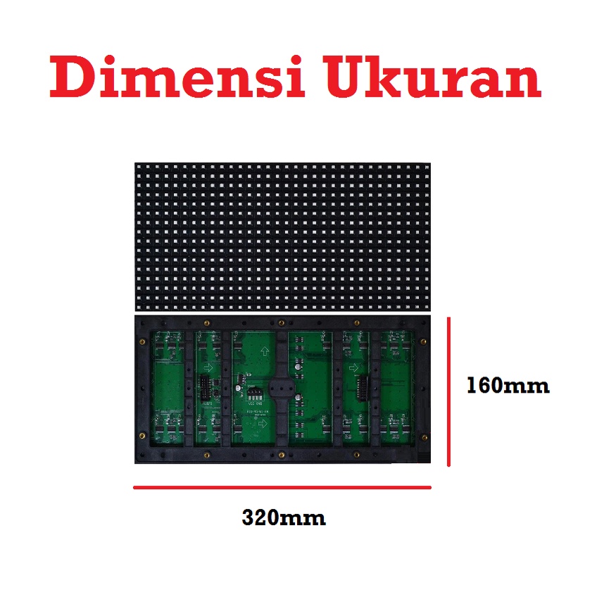 [HAEBOT] Module Panel LED P10 Merah DIP Modul Running Teks Merah Text Berjalan Outdoor Arduinoo Jam Digital