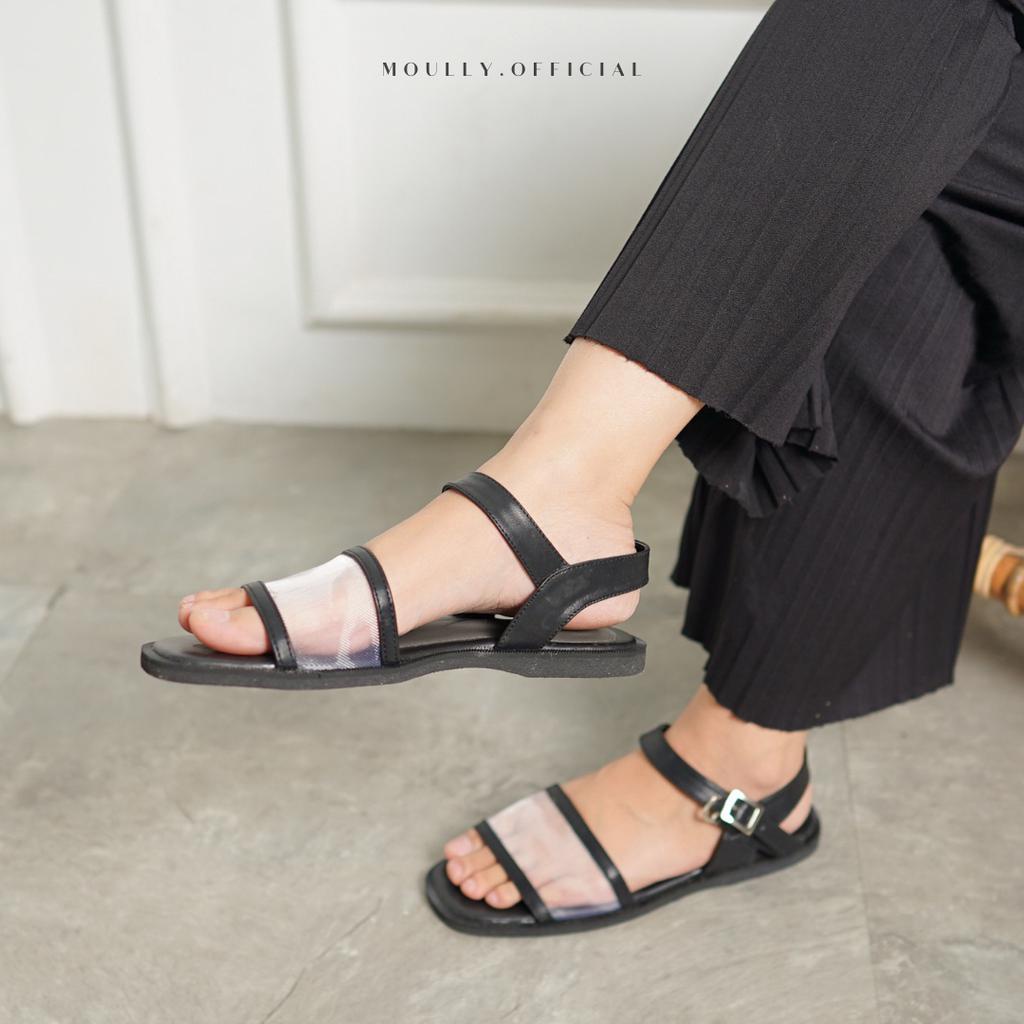 Ghanimi x Moully - Esha Flatshoes / Sandal Wanita / Heels Pendek Tali / heels wanita/sepatu wanita /sepatu kondangan/ sandal wanita / Ankle Strap