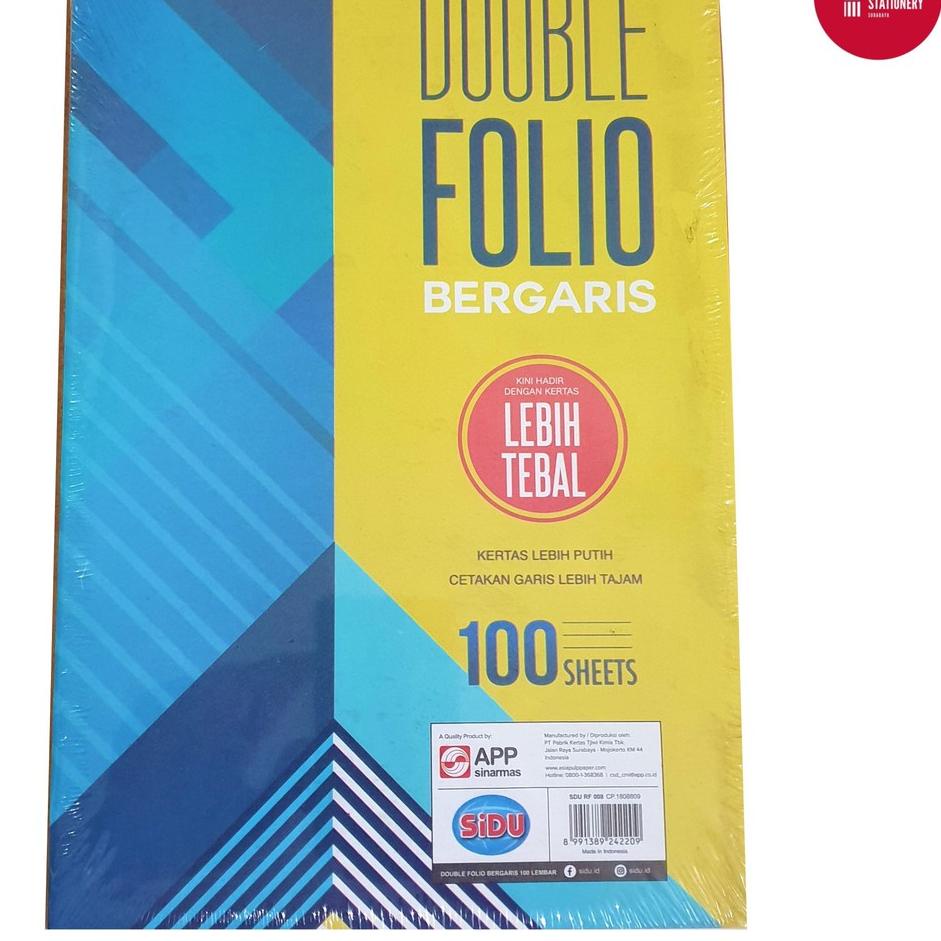 

Kekinian - Kertas Double Folio/F4 Bergaris Sinar Dunia/Sidu 100 Sheets/Lembar