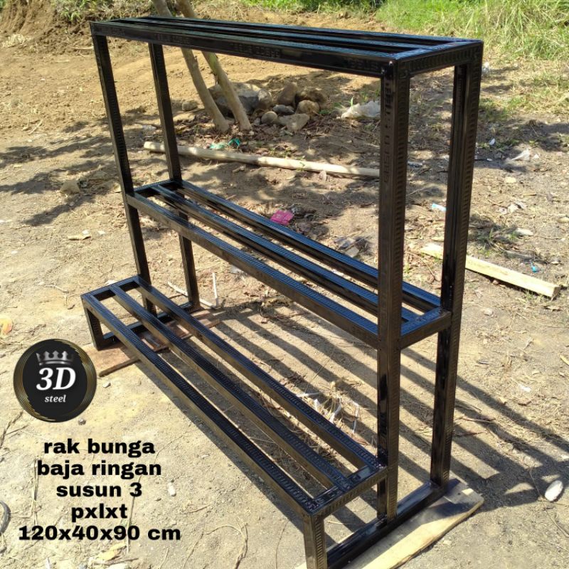 rak bunga baja ringan susun 3 p. 120 l. 40