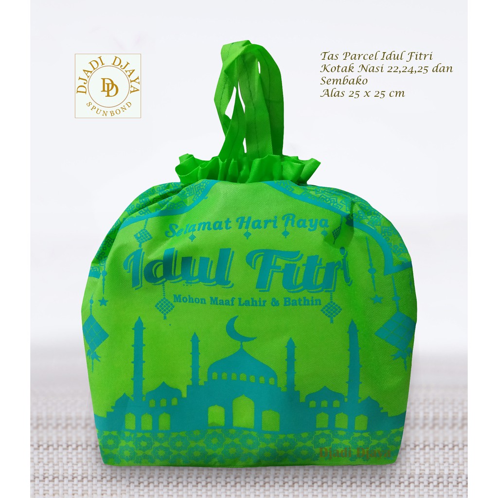 

Tas Goodie Bag Parcel Lebaran Idul Fitri Serut 24 Hijau Muda