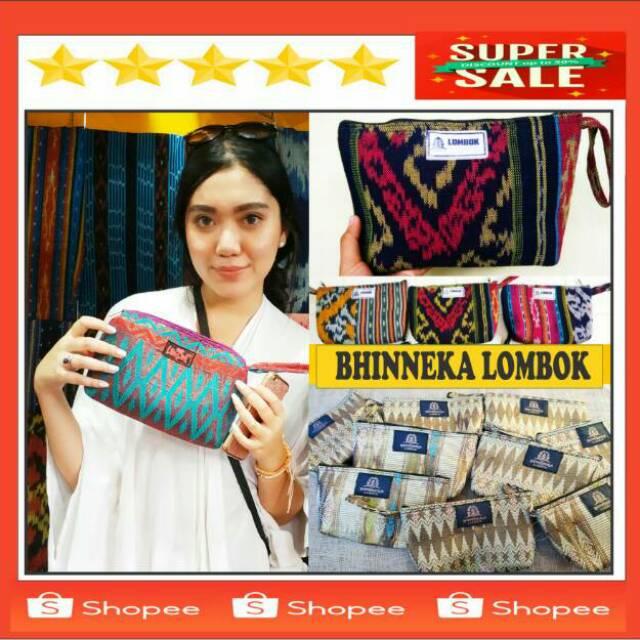 POUCH TENUN/  SONGKET ASLI LOMBOK