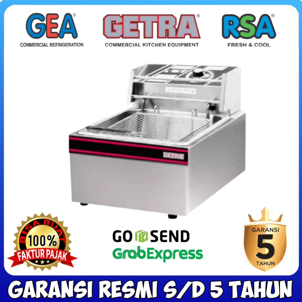 Jual DEEP FRYER LISTRIK EF81 GETRA 1 TANK PENGGORENGAN AYAM KENTANG
