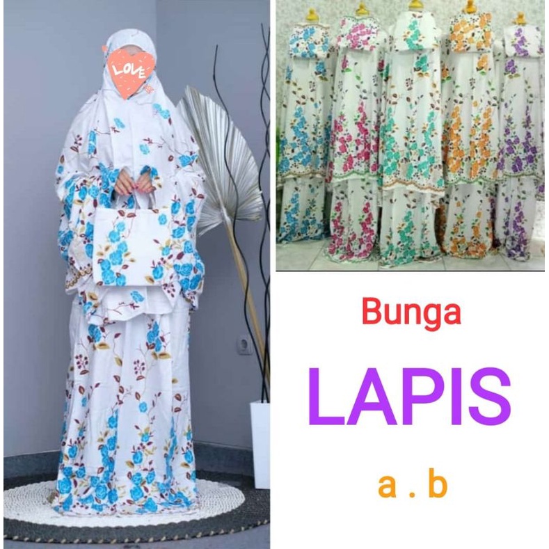 Grosir Mukena Bali Putih Bunga Kamboja