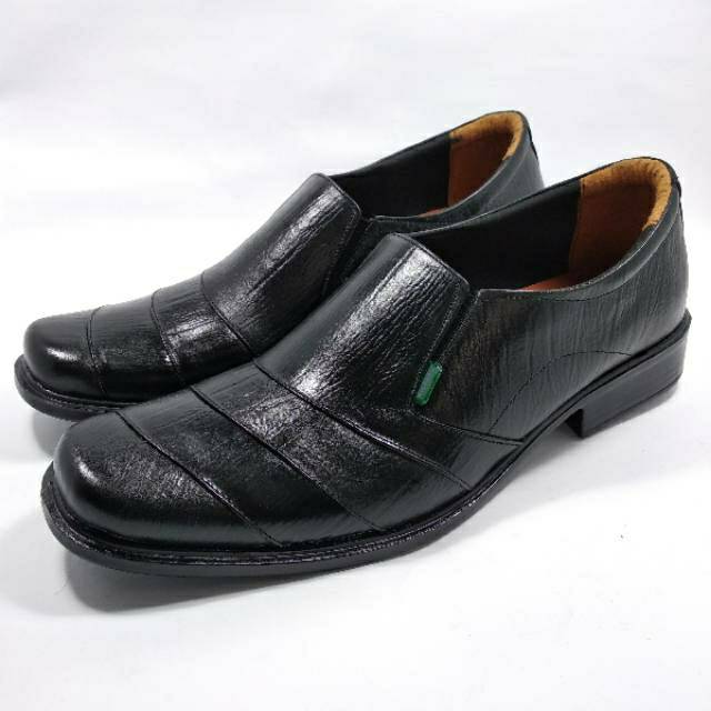 SEPATU FORMAL PANTOFEL KULIT SAPI SEPATU KERJA KANTOR  HITAM