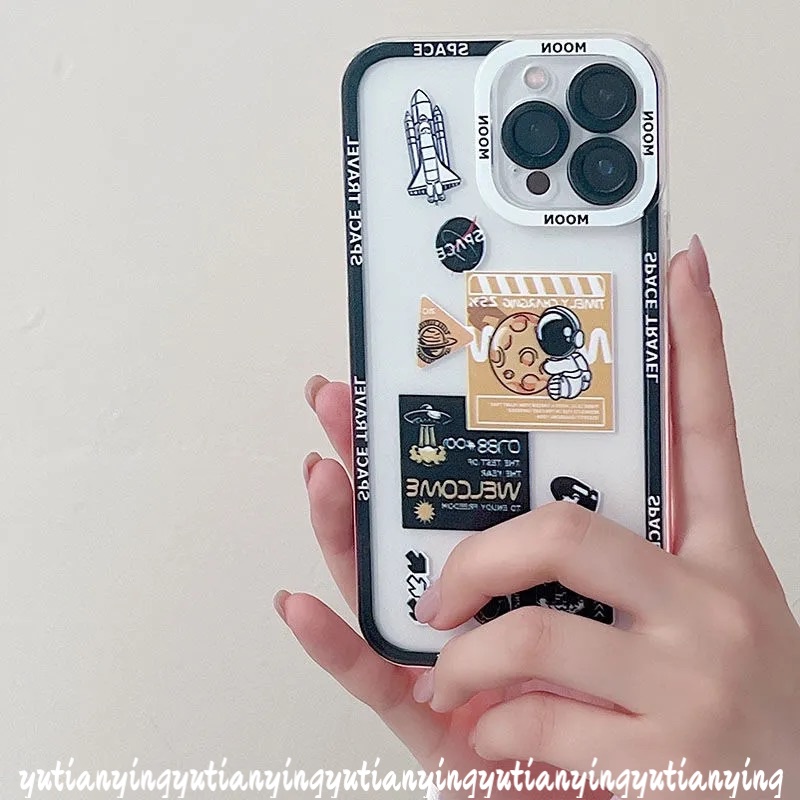 Case Transparan Motif Planet Astronot Untuk Samsung A02S A33 A13 M23 A03 A22 A03 Core A50 A20 A73 A50s A52 A32 A23 A03s A53 A72 A02 A11 A5S A21s A12S A10s A30s