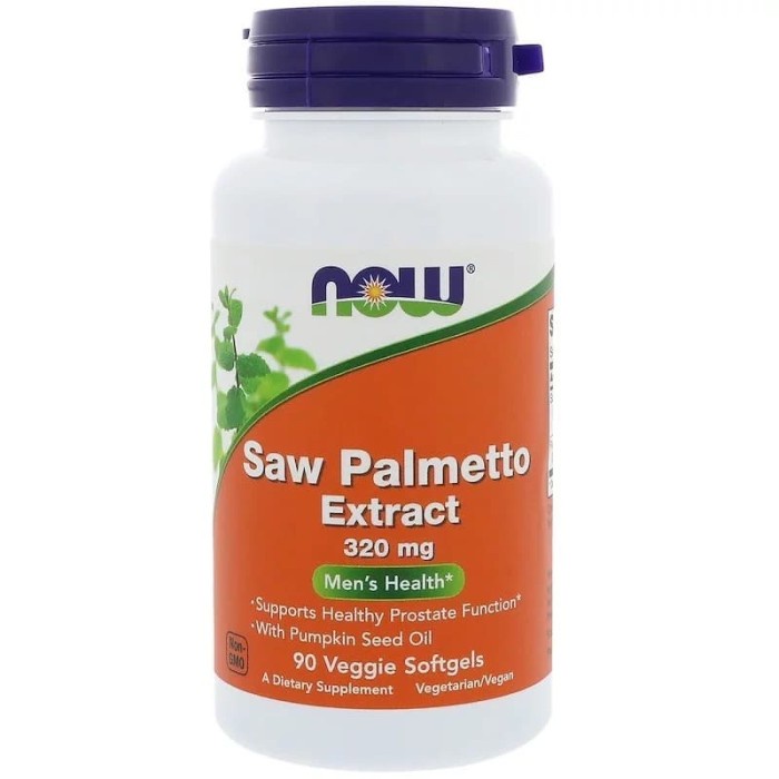 Now Foods Saw Palmetto Extract 320 mg 90 Vcaps/Vitamin Pria Prostat