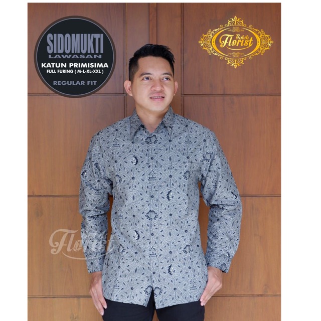 Batik Pria SIDOMUKTI LAWASAN Katun Full Furing Termurah