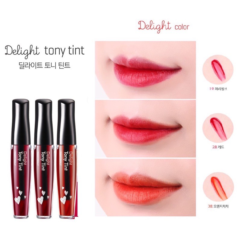 Tony Moly Lip Tint / Tonymoly Delight Tony Tint ORIGINAL Real Size 8.3 ml