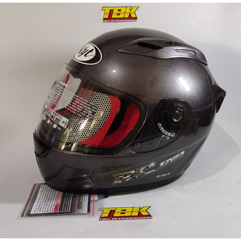 KYT RC7 solid gun metal metalik glossy