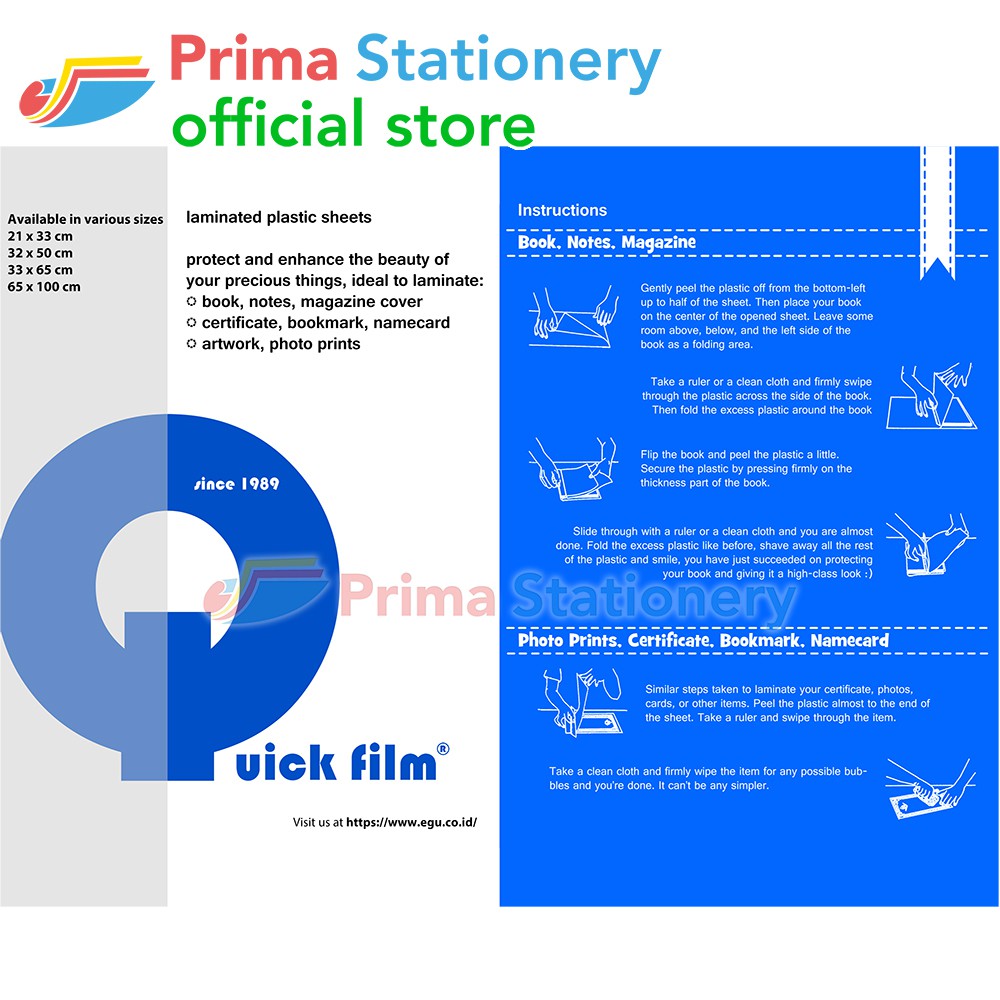 

Quick Film 32x50cm Hologram - Plastik Laminating Sampul Buku