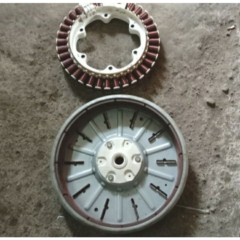 Motor Direct Pluss Rotor Magnet Ex Mesin Cuci