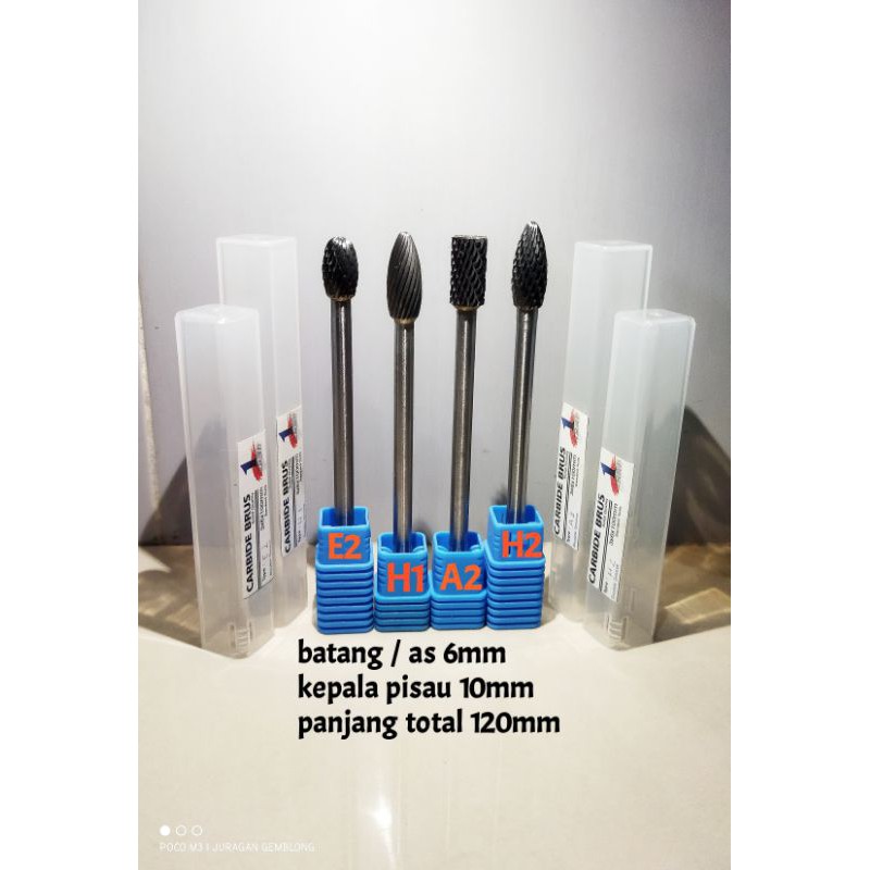 Carbide burs mata tuner porting batang 6mm