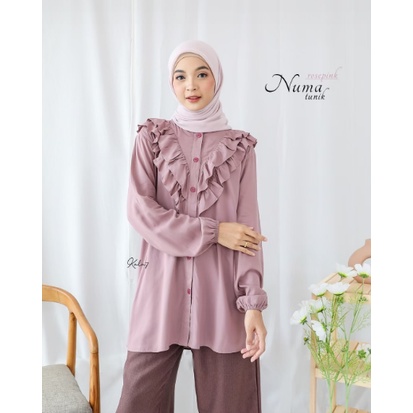 NUMA TUNIK BY ZIZARA TUNIK POLOS RUFFLE