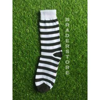  Kaos  Kaki motif  Zebra  belang2 hitam putih old school anak 