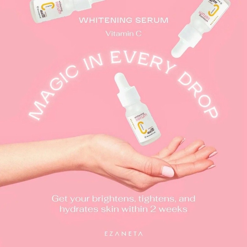 WHITENING SERUM EZANETA BPOM SERUM MENCERAHKAN WAJAH SERUM AUTO GLOWING SERUM VITAMIN C TERMURAH/PROMO/COD/FREE ONGKIR