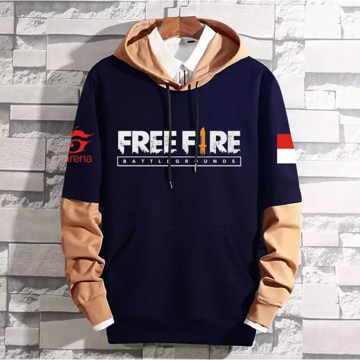 SWEATER HOODIE PRIA TIPE SW FREE FIRE BAHAN BABYTERRY / PAKAIAN PRIA / HOODIE PRIA / ATASAN PRIA