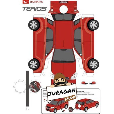 DIY Miniatur Papercraft Mobil Daihatsu Terios