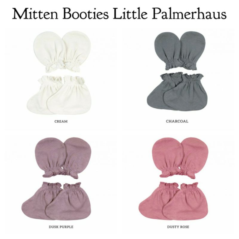 Sarung Tangan Kaki Bayi Little Palmerhaus Mitten Booties Baby Polos Warna