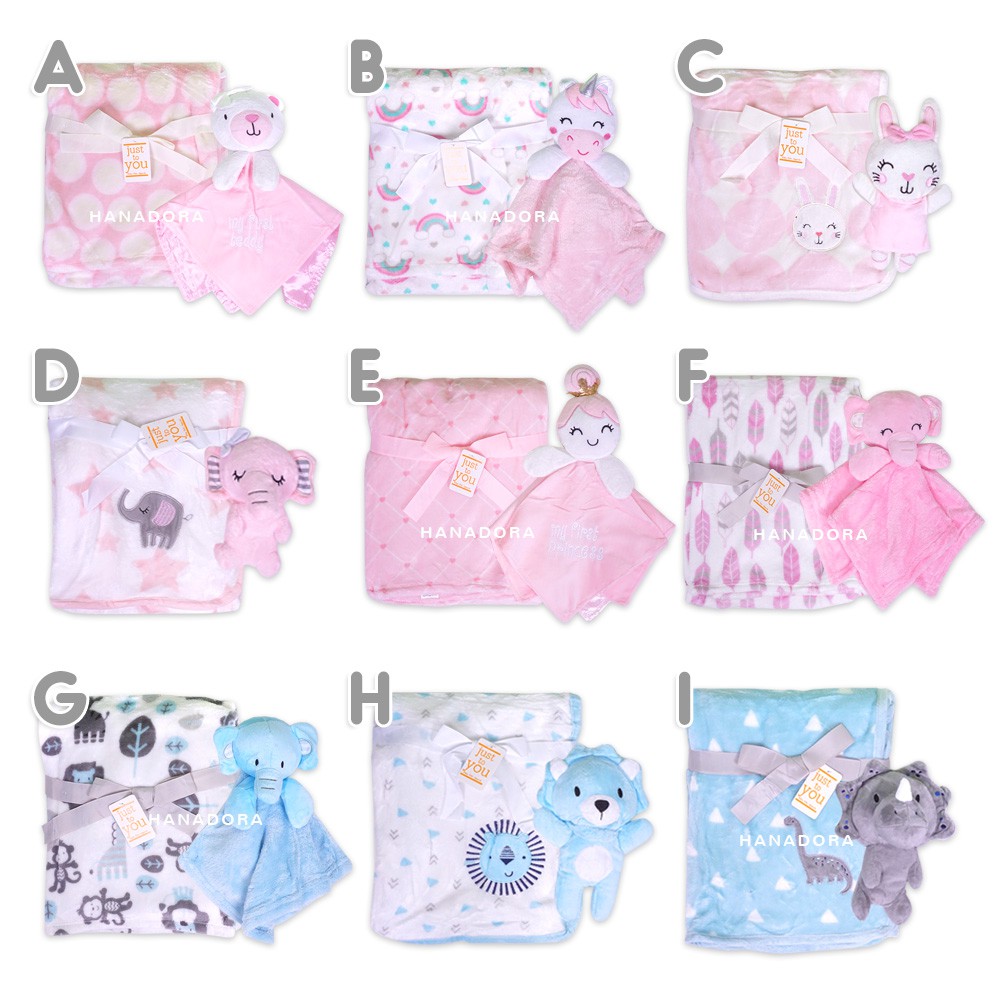 CUCI GUDANG - Just To You Set 2pc Baby Blanket + Comforter - Selimut Bayi