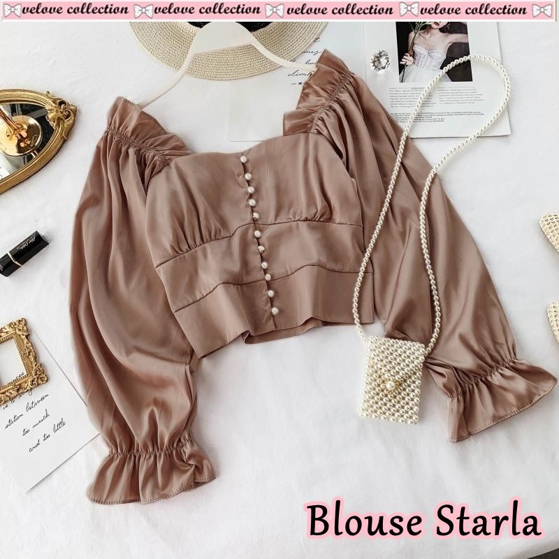 A10 Blouse starla matt woof crepe ld 100cm pj 56cm ld100cm