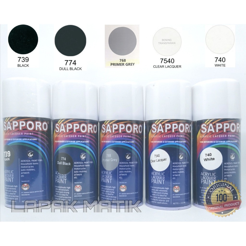 Pilok Sapporo HITAM PUTIH CLEAR EPOXY HITAM DOP 150ml