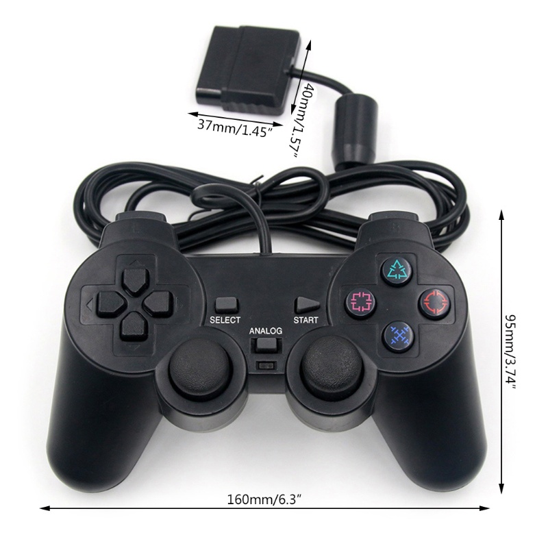 Btsg Ditingkatkan Untuk Controller PS2 Wired Gamepad Double Shock Game Handle Untuk2Konsol