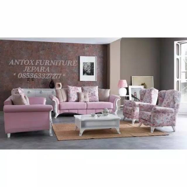 Kursi sofa tamu shabby modern