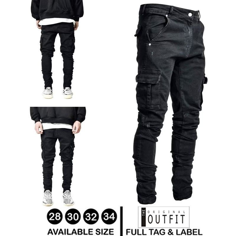 celana jeans bikers pria celana jeans cargo celana cargo slimfit celana cargo jeans original streach