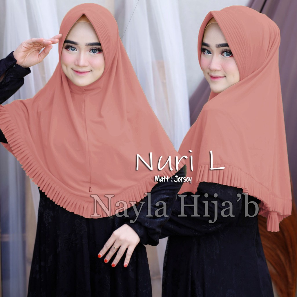 JILBAB INSTAN JERSEY TERBARU HIJAB BERGO NURI L NAYLA HIJAB