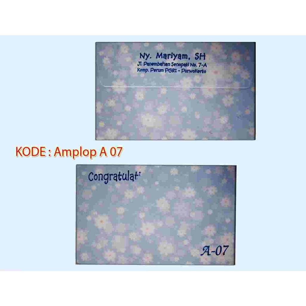 

Blangko Amplop Motif A 07 Murah isi 50