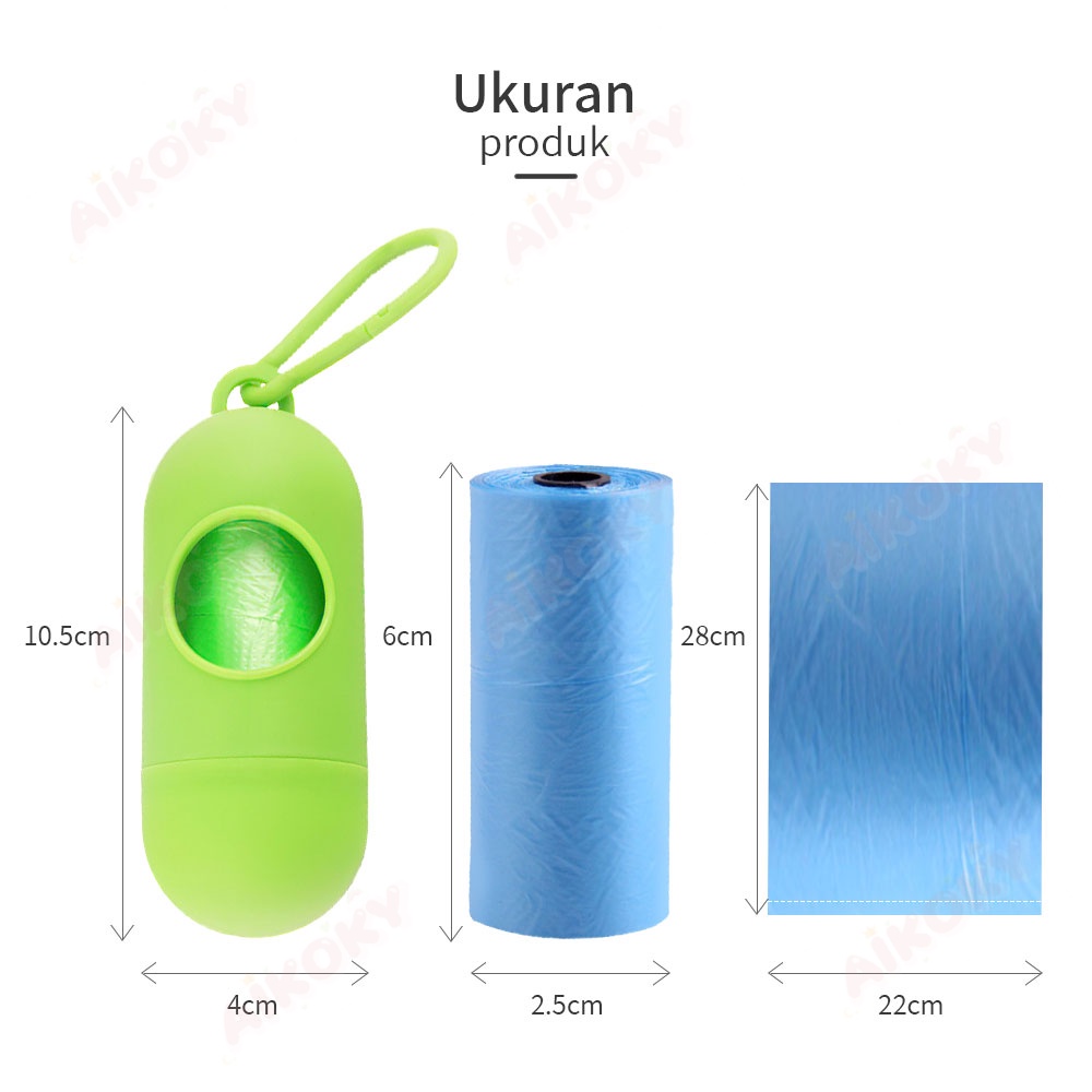 AIKOKY kantong plastik sampah portabel/Kantong sampah popok bayi