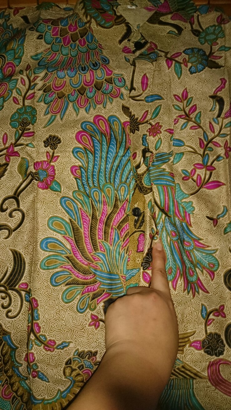 Kemeja Batik Lengan Panjang 021 Risna Batik Hrb0626 Hem Batik Murah Seno Sogan Bakung Padi Manggar