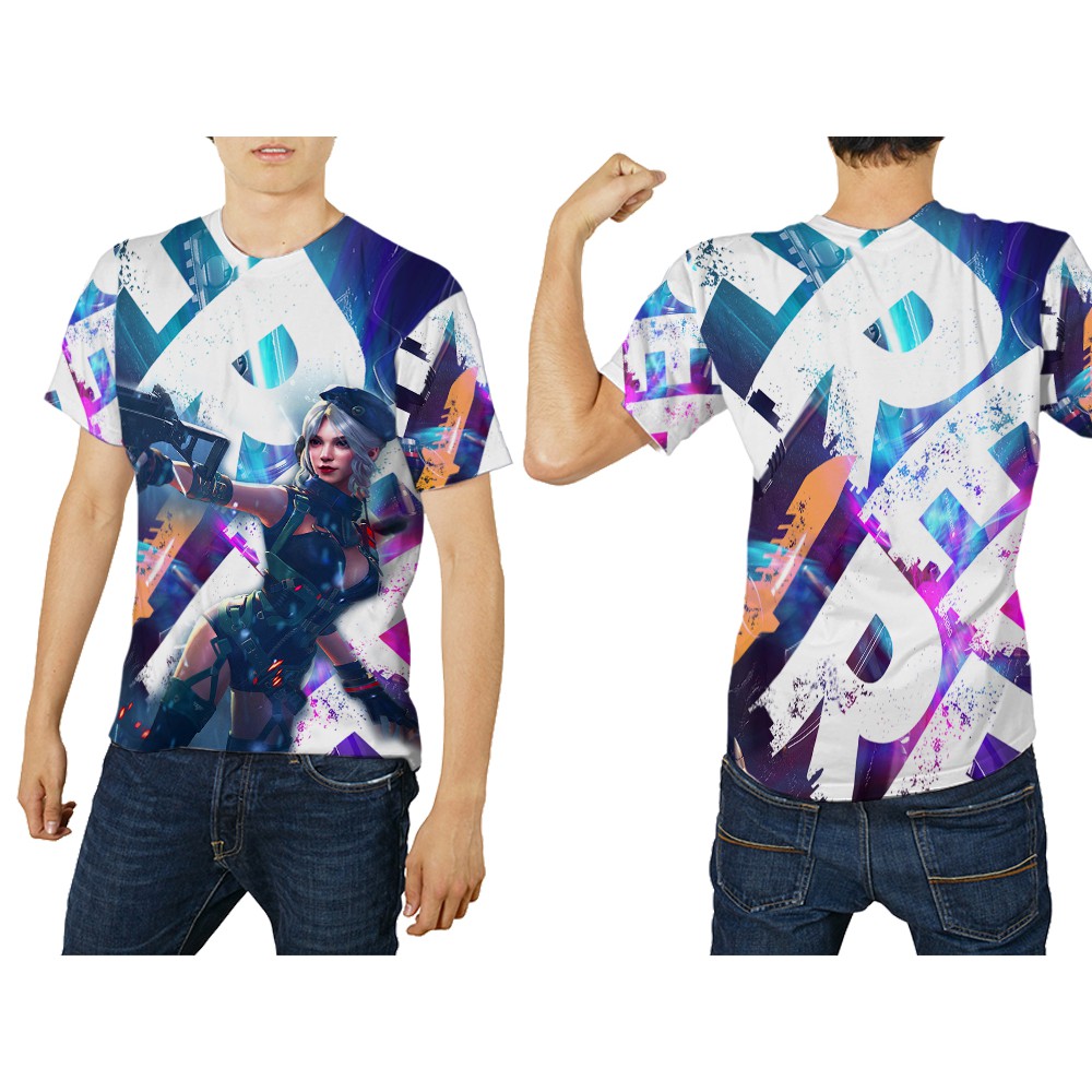 Tshirt Kaos Pria FREEFIRE LAURA Fullprint