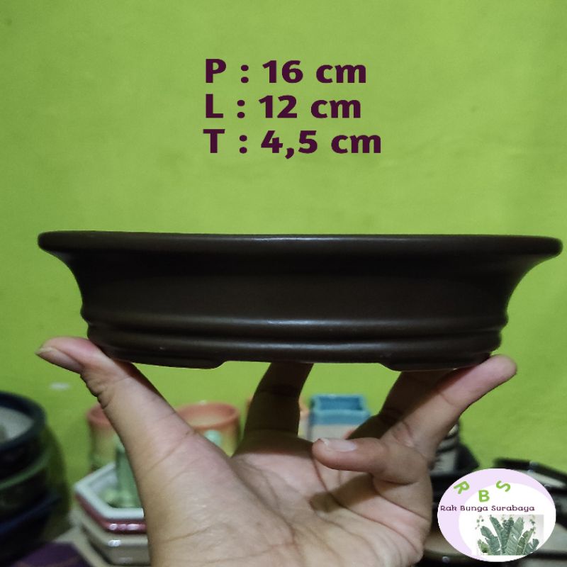 Pot Bonsai Keramik Oval